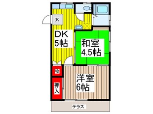 白石ハイツＤの物件間取画像